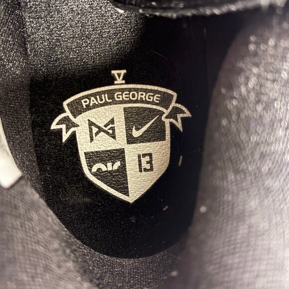 Nike Air Paul George PG 5 Team DA7758-001 Black White Basketball Shoes US 8 - Picture 7 of 8